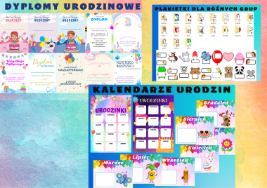 KALENDARZE URODZIN+DYPLOMY URODZINOWE
