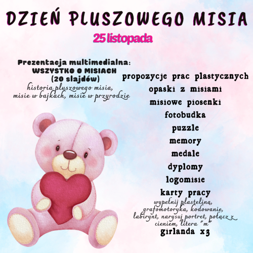 propozycje prac plastycznych opaski z misiami misiowe piosenki fotobudka puzzle memory medale dyplomy logomisie karty pracy girlanda x3.png