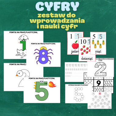 CYFRY- zestaw do wprowadzania i nauki cyfr