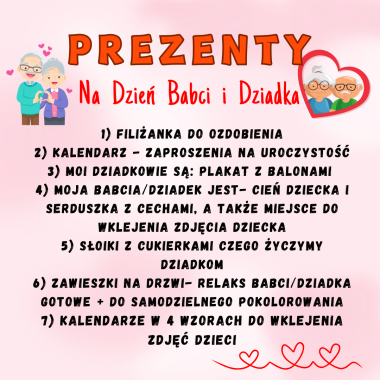 Prezenty na Dzień Babci i Dziadka 2025