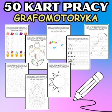 GRAFOMOTORYKA - 50 kart pracy