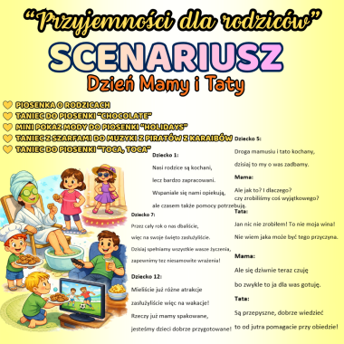 Scenariusz Dzień Mamy i Taty "Przyjemności dla rodziców"
