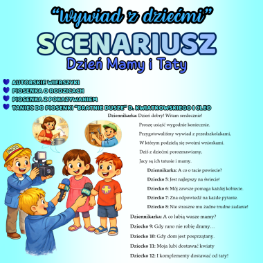 Scenariusz na Dzień Mamy i Taty "Wywiad z dziećmi"