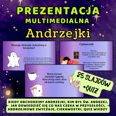 Prezentacja multimedialna ANDRZEJKI + QUIZ