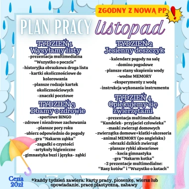 PLAN PRACY LISTOPAD